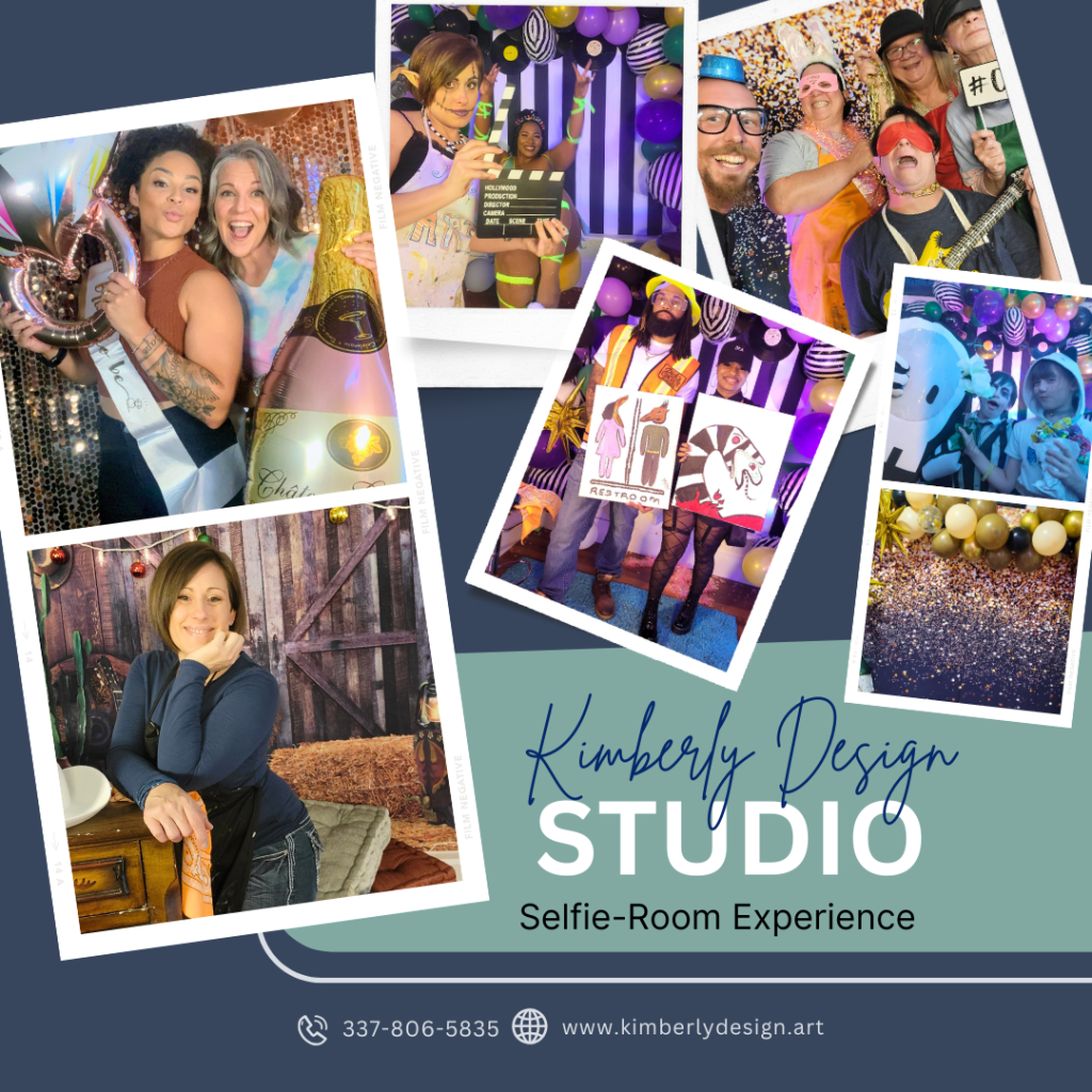 Customized themed collage artwork featuring personalized event inspiration, lifestyle imagery, and creative design elements used for themed paint parties, girls nights, and beginner to intermediate canvas painting experiences in Lafayette Louisiana.
