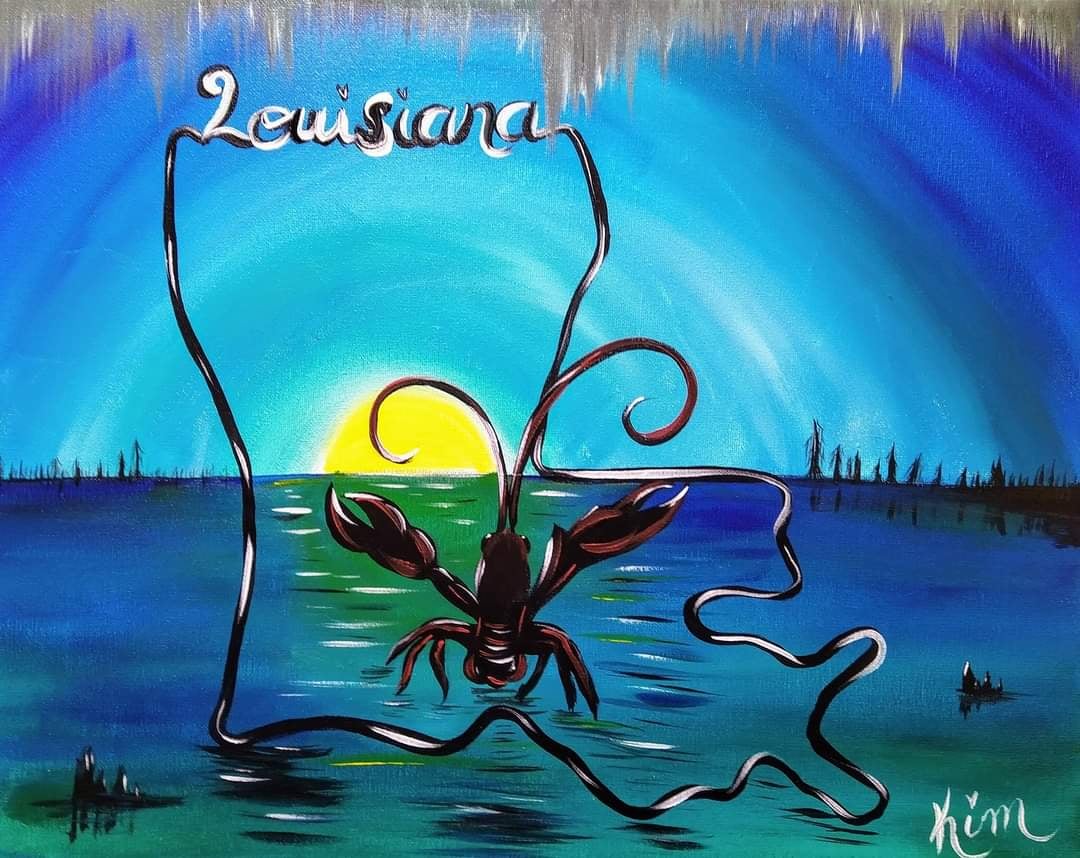 Louisiana Crawfish painting